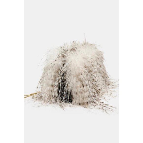 ZARA FAUX FUR CLUTCH BAG - Picture 4 of 6